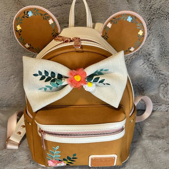 Loungefly | Bags | Disney Fall Floral Minnie Mouse Loungefly Backpack ...